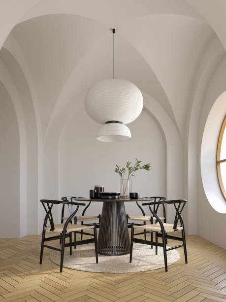 istock Conceptual interior room with arched ceiling 3d illustration 1471869467
