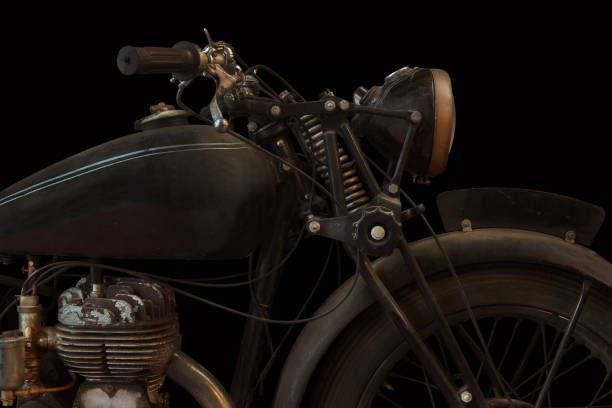 istock English motorcycle in front of a black background 1471876590