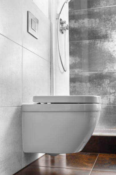 istock White toilet bowl on the bathroom wall 1471877283