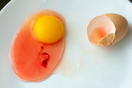If you find this kind of egg color in hen eggs you better disregard it.