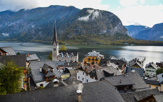 Courtyard Of St. Florin Cathedral In Vaduz, Liechtenstein