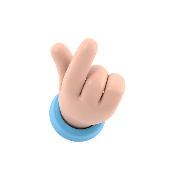 istock Cartoon Gesture Icon Mockup.Stylized Cartoon 3D Rendering Hand Gesture Represents the Finger Heart Symbol, a Message of Love, 3D rendering on white background. 1471888563