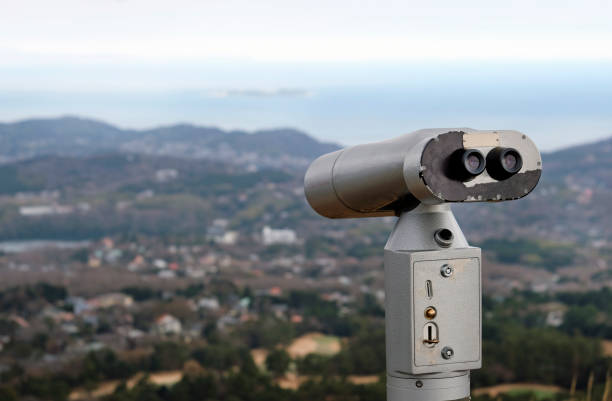 istock Telescope at a view point on Mount Omuro in Japan 1471890792