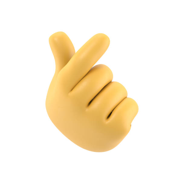 istock Cartoon Gesture Icon Mockup.Stylized Cartoon 3D Rendering Hand Gesture Represents the Finger Heart Symbol, a Message of Love, 3D rendering on white background. 1471892209