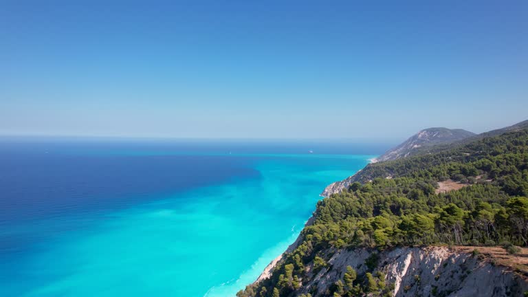 Egremni Beach, a beautiful sandy beach on the island of Kefalonia