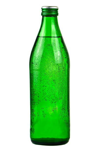 istock Green bottle of water on white 1471895506