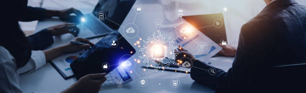 istock Digital transformation change management, internet of things. new technology bigdata and business process strategy, customer service management, cloud computing, smart industry. Ai technology. 1471902332