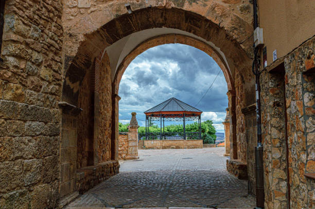istock entrance arch to village 1471902533