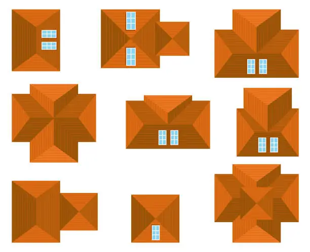 Vector illustration of Roof tile vector illustration