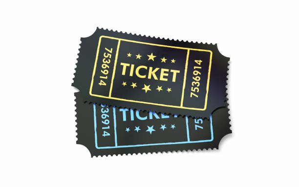 istock Two Cinema Dark Blue Yellow Ticket isolated Object & Shadow Clipping Path 1471910214