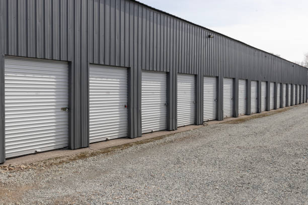istock Self storage and mini storage garage units. Personal warehouse lockers provide safe and secure storage options. 1471912525