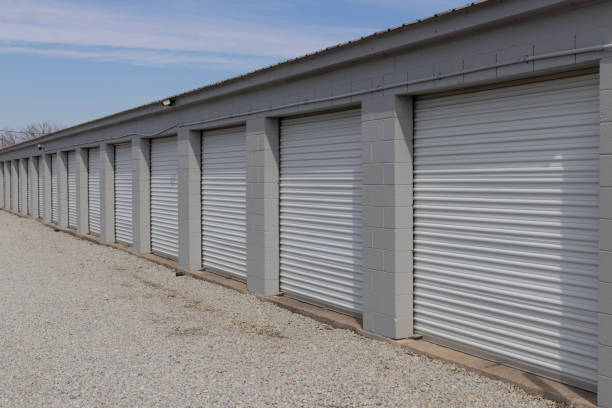 istock Self storage and mini storage garage units. Personal warehouse lockers provide safe and secure storage options. 1471912543