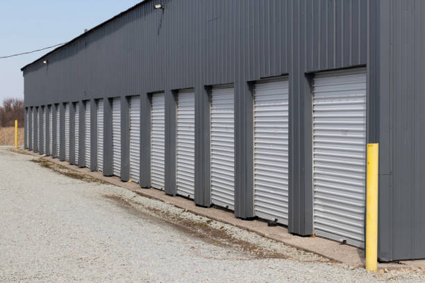 istock Self storage and mini storage garage units. Personal warehouse lockers provide safe and secure storage options. 1471912564