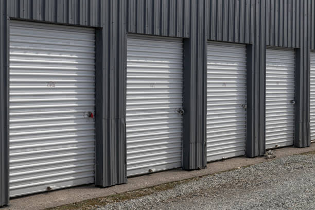 istock Self storage and mini storage garage units. Personal warehouse lockers provide safe and secure storage options. 1471912614
