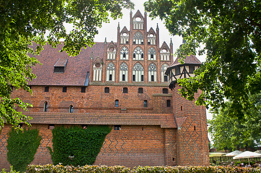 Malbork, Poland - august 7: medieval castle Malbork august 7, 2021 in Malbork, Poland