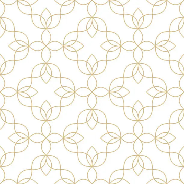 Vector illustration of Floral seamless geometric pattern can be used for wallpaper, website background, textile printing. Endless vector background. Flower theme.