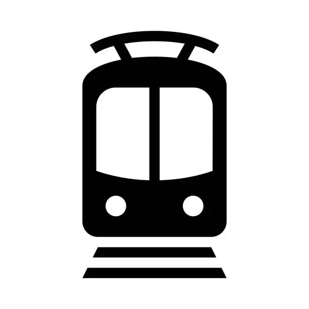 Vector illustration of Inset Mono Color Icon for Rapid Transit