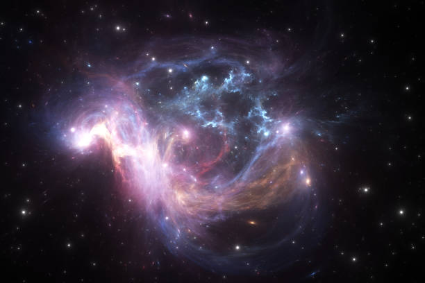 istock Colorful space nebula, for use with projects on science, research, and education. 3d illustration 1471914311