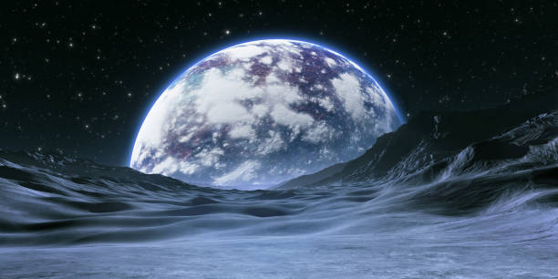 istock New Exoplanet or Extrasolar planet with atmosphere and moon 1471916145