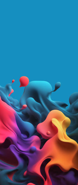 istock abstract background, multicolored splashes of paint, 3d illustration 1471918127