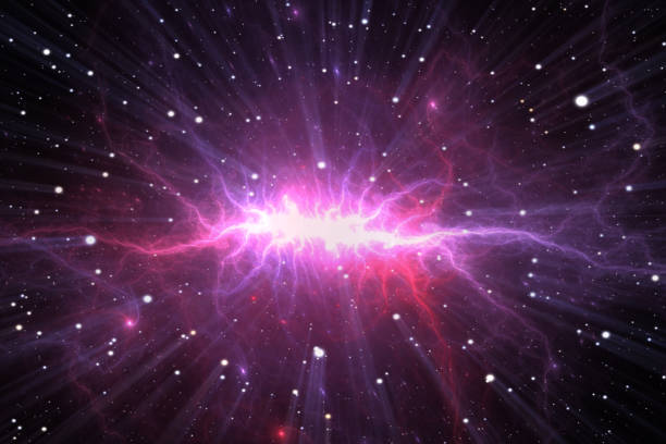 Time warp, traveling in space. SpaceTime rift, illustration