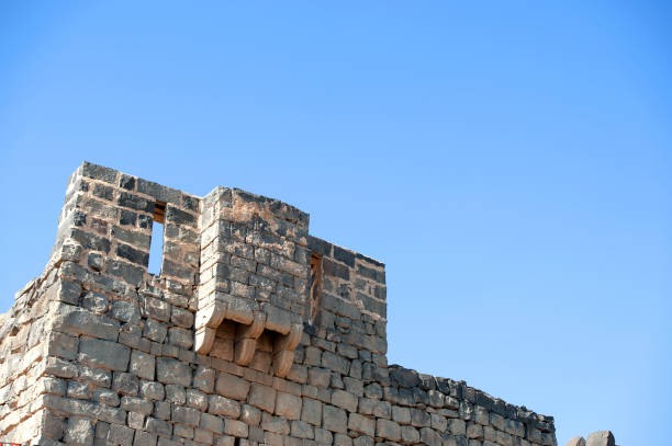 A notable crusader castle, Qsar al-Azraq was built by the Romans in the 3rd Century AD due to its location along the Wadi Sirhan trade route and proximity to water. Constructed from black basalt, Qsar al-Azraq became an important military base during the Byzantine periods being reconstructed in the early 13th Century The castle was used in World War 1 as the base for British archaeologist and military officer T.E. Lawrence, LAwrence of Arabia, during 1917 before the final attack on Turkish forces in Damascus resulting in the downfall of the Ottoman Empire