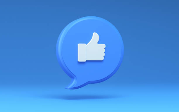 istock Success Sign on Blue Background, Hand Symbol,Speech Bubble, Clipping Path 1471921459