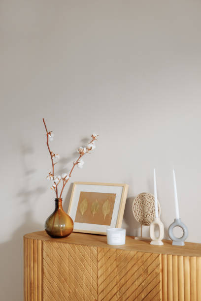 istock Wooden side table in the living room 1471922543