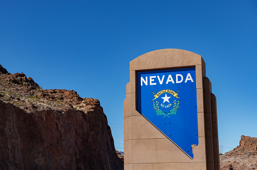 A picture of the Nevada state sign.