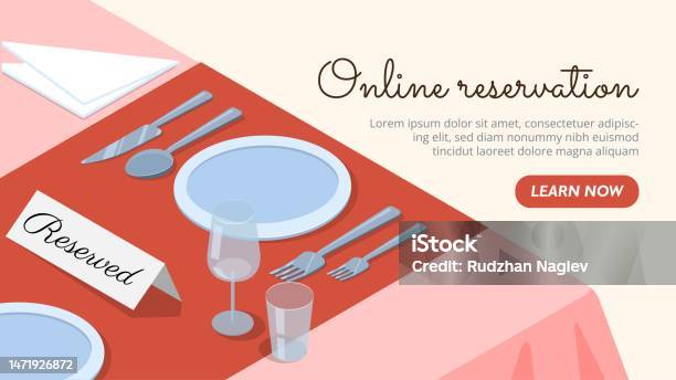 Online Reservation Concept Stock Illustration - Download Image Now ...