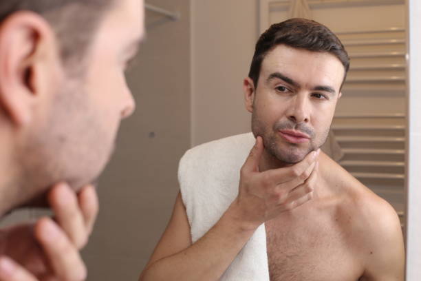 istock Man feeling confident in the bathroom 1471927714