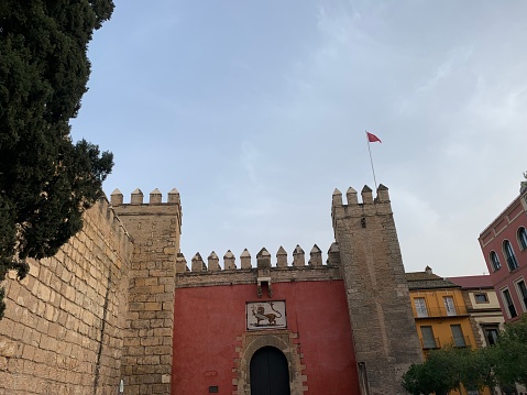 Gateway into historic Alcazar of Sevilla