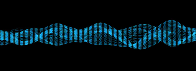 Wave Bit Design Wave Signal Bits Dots In Parallel Stock Illustration - Download Image ...