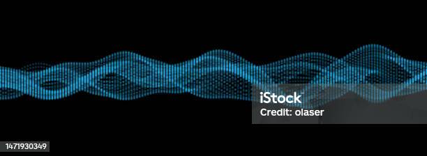 Wave Signal Bits Dots In Parallel Stock Illustration - Download Image ...