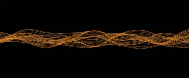 Vector illustration of Orange wave signal transfer communication