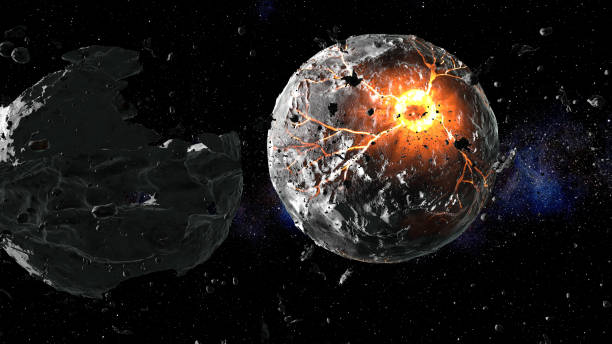 istock Deep space with dying stars, lava and asteroids surrounding, 2023 1471933171