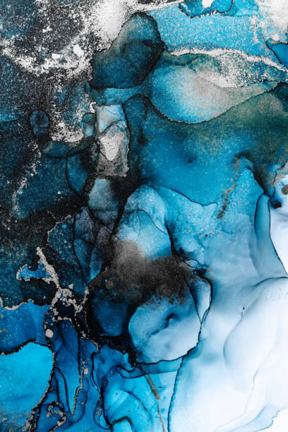 istock Marble ink abstract art from exquisite original painting for abstract background 1471933565