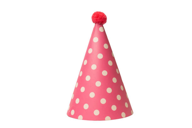 istock Bright and colorful birthday cap isolated on a white background. 1471936817