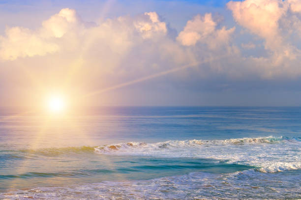 istock Tropical beach and beautiful sun rise. 1471936843