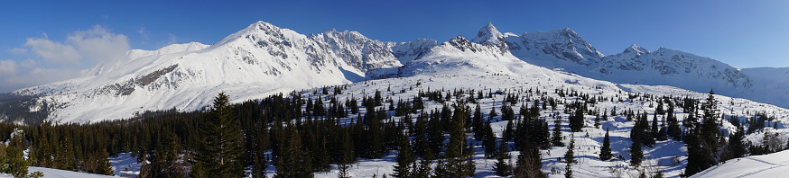 Panorama of the Gasienicowa Valley in the Tatra Mountains.