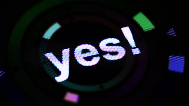 istock Yes! in the black display. 1471938971