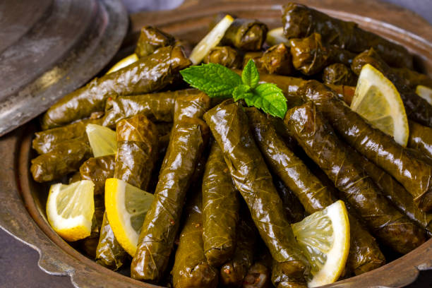 istock Turkish foods; stuffed leaves (yaprak sarma dolma) 1471940954