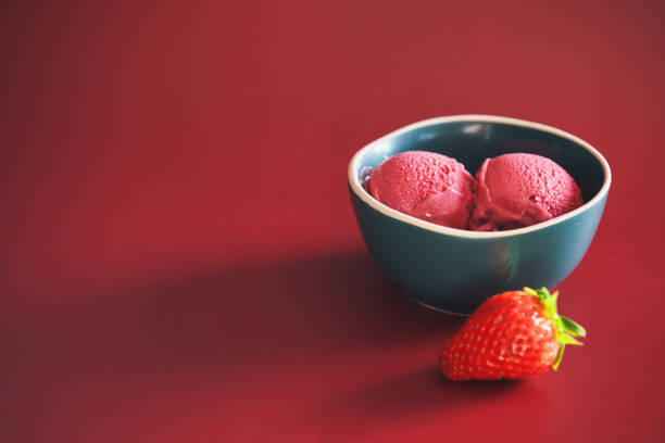 Strawberry Ice Cream in a  Bowl