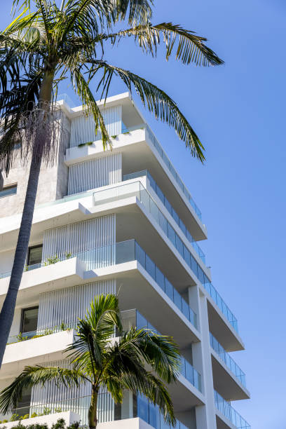 istock Closeup new, modern apartment building, background with copy space 1471948095