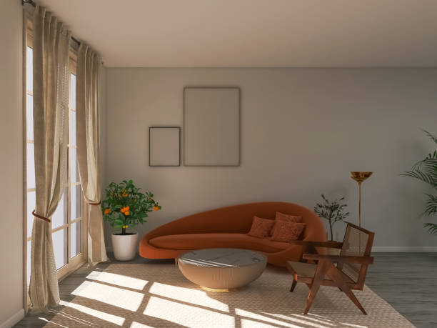 istock Living room design, 3d render, 3d illustration 1471952619