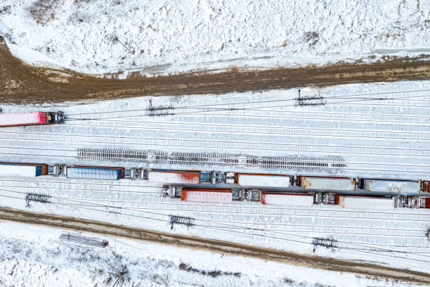 istock Canadian Pacific CP Railway Vaughan Intermodal Terminal in Kleinburg, Canada 1471959616