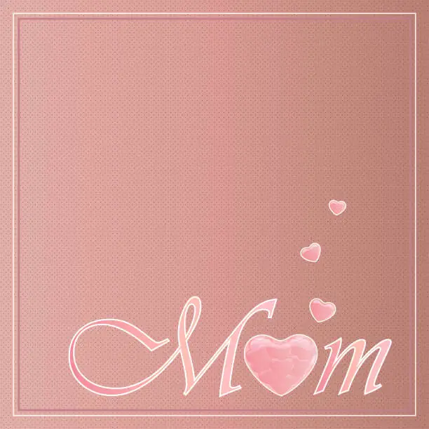 Vector illustration of Happy Mother's Day Greeting Card Template.