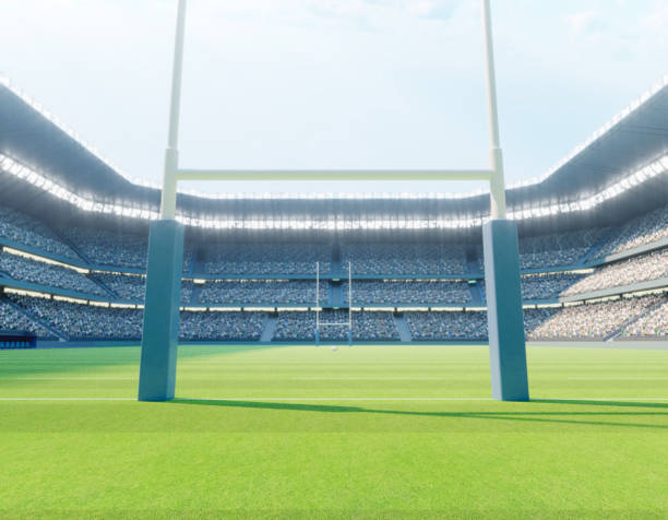 istock Rugby Stadium with Rugby Ball 1471965289