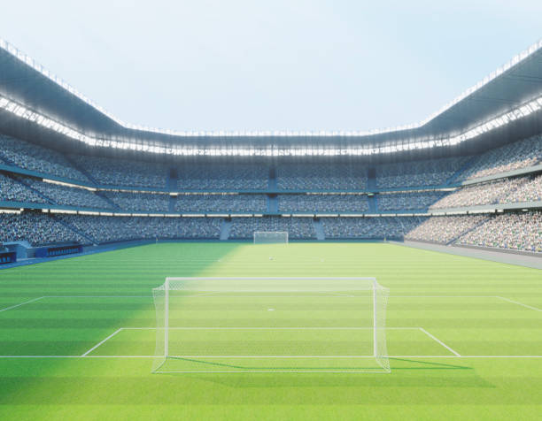 istock Soccer Stadium with Soccer Ball 1471965502