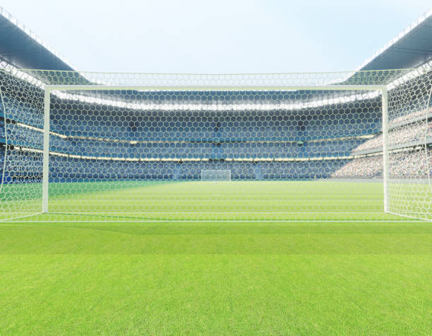 istock Soccer Stadium with Soccer Ball 1471965548